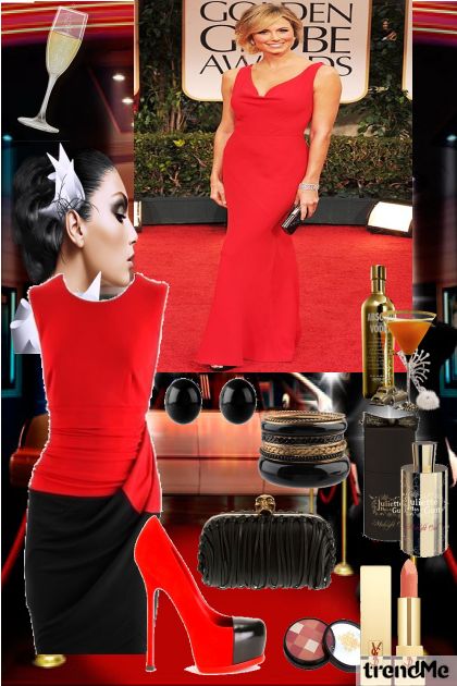 Elegancija na crvenom tepihu- combinação de moda