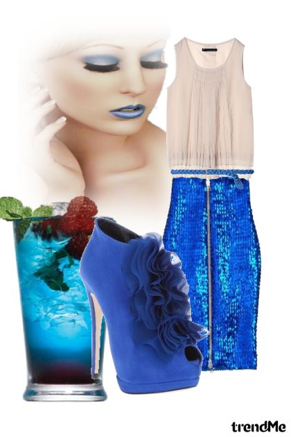 Plava kraljica- Modna kombinacija