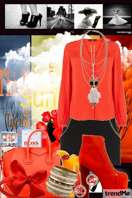 Orange look- Fashion set