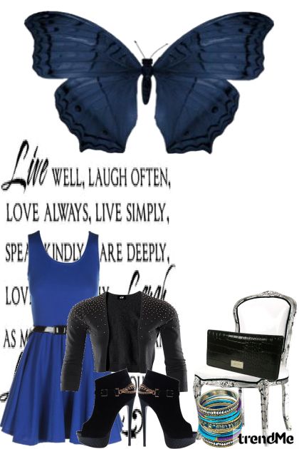 blue butterfly!!!- Combinaciónde moda