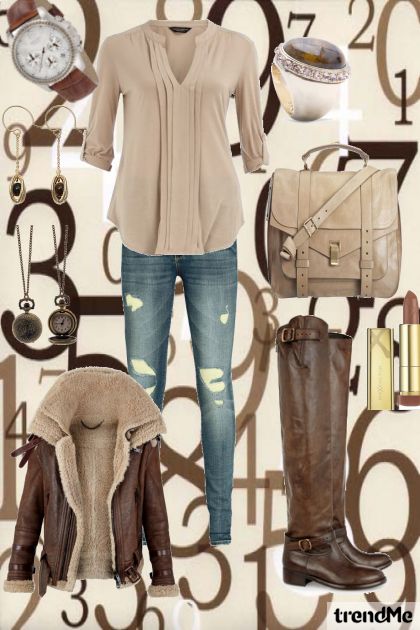brown numbers - Fashion set