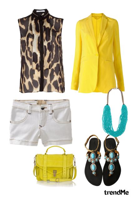 animal printed colourful outfit