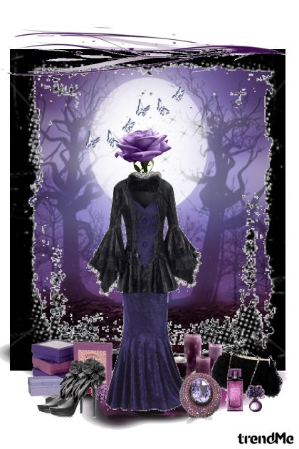 Purple moon night- Combinazione di moda