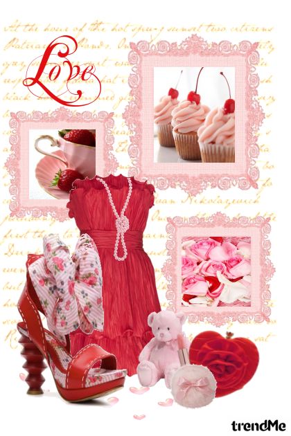 Irregular choice ~ lovely red × pink sandals ~- Kreacja
