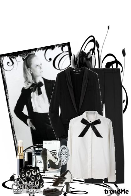 Lady Tuxedo- Combinazione di moda