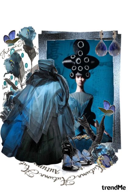 Beautiful Blue Butterfly- Fashion set