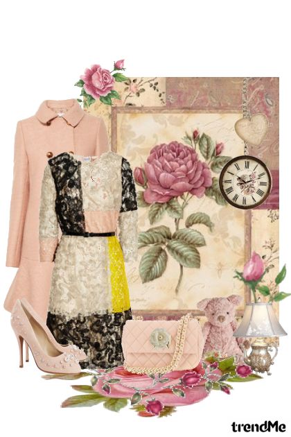 MOSCHINO for retro pink rose- Fashion set
