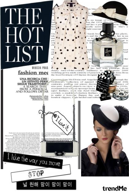 Look #7: "Black&White HOT LIST"- Fashion set
