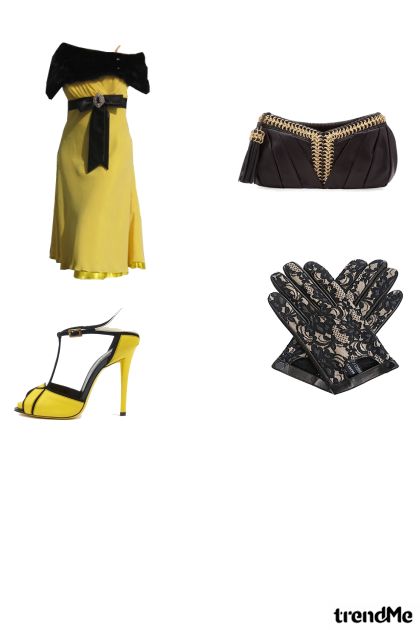 Glamour u žutom- Combinazione di moda