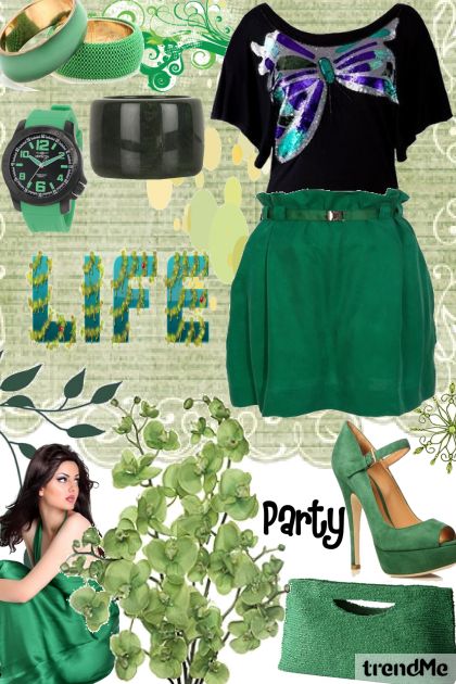 Butterfly in Green- Fashion set