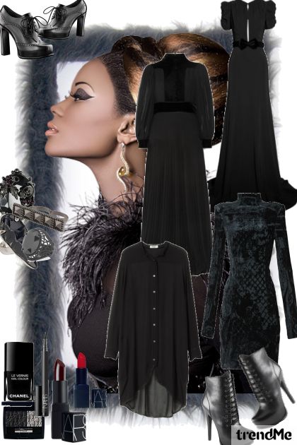 black queen- combinação de moda