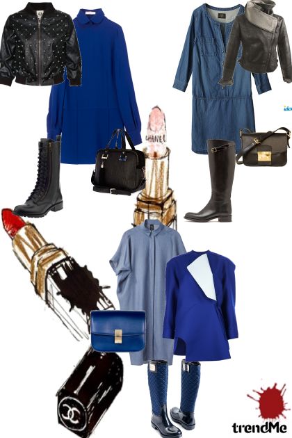 black & blue- Fashion set