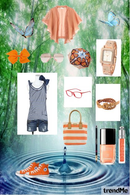 blu orange- Fashion set