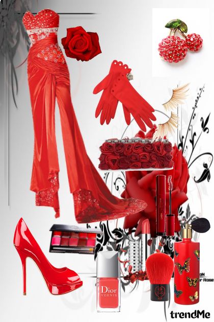 all is red- Fashion set