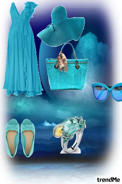 blue lagune- Combinazione di moda