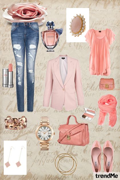peach- Combinaciónde moda