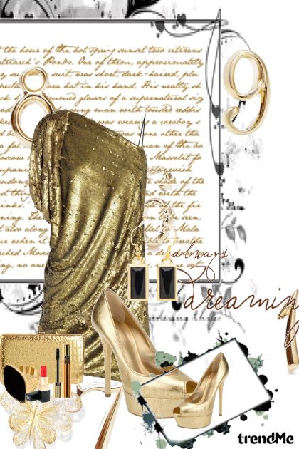 gold glam :)- Fashion set