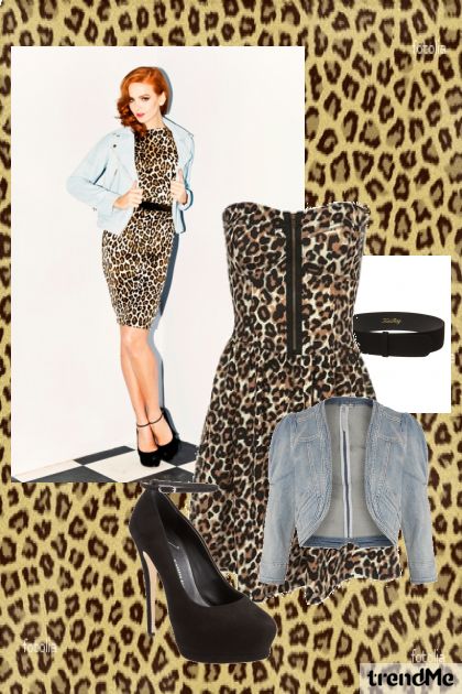 leopardo- Combinazione di moda