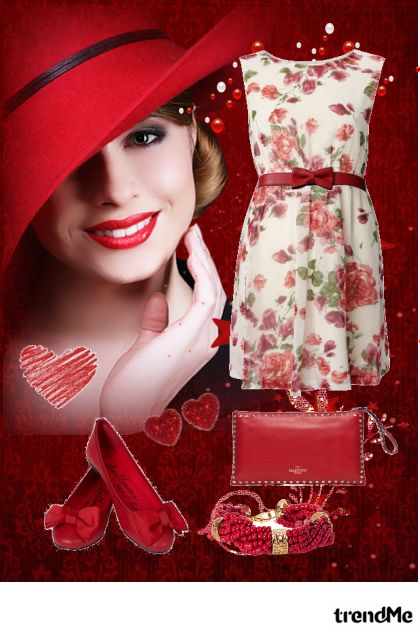 Crveno,Crveno,Crveno je boja ljubavi ♥- Modna kombinacija