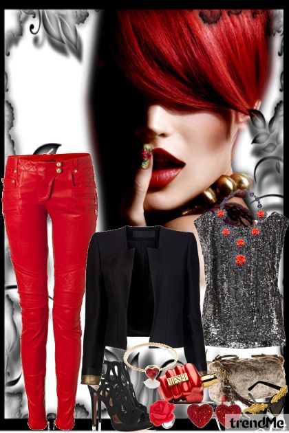 vermelhoblak- Combinaciónde moda