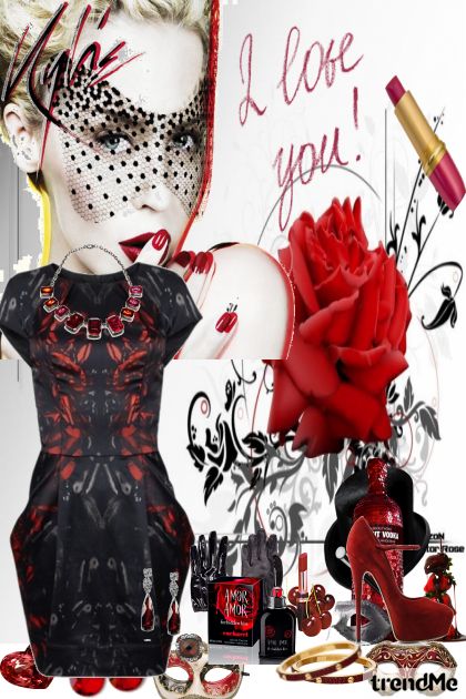 vermelhoblack intenso- Combinaciónde moda