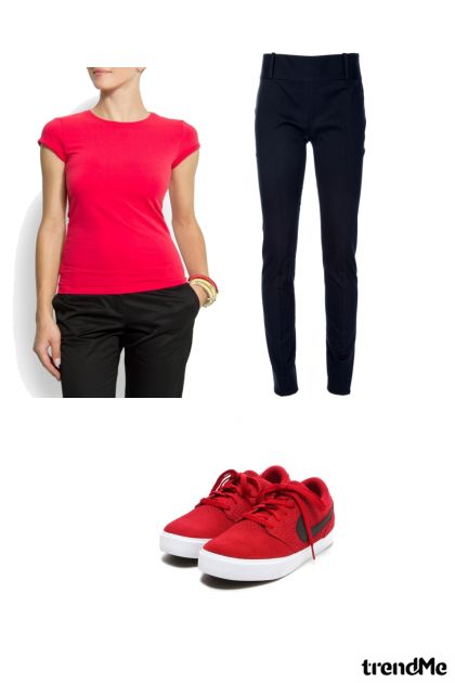 Look 1 for the gym receptionist- Fashion set