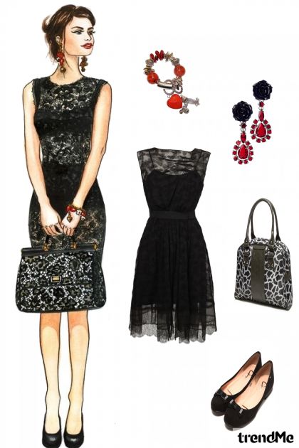 Elegance in black- combinação de moda