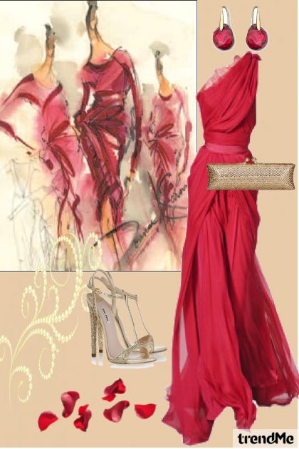 Red Dress- Modna kombinacija