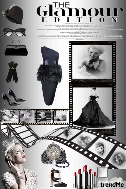 Black and White Vintage- Fashion set