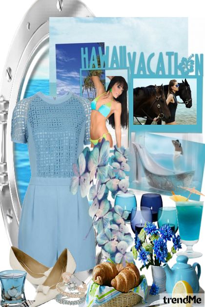 Blue Hawaii Vacation- Fashion set
