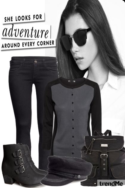 She Looks For Adventure- Combinazione di moda