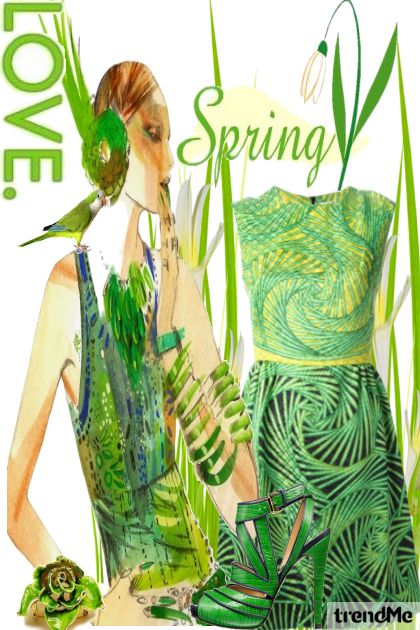 Spring Into Green- combinação de moda