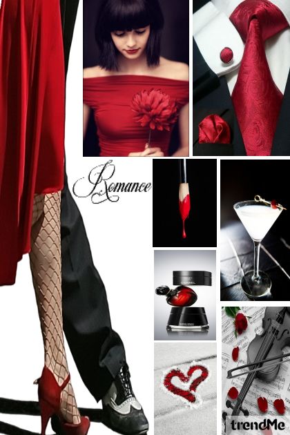 Black and Red-Romance- combinação de moda