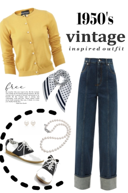 Vintage Inspired 2021#3-1950- Modna kombinacija