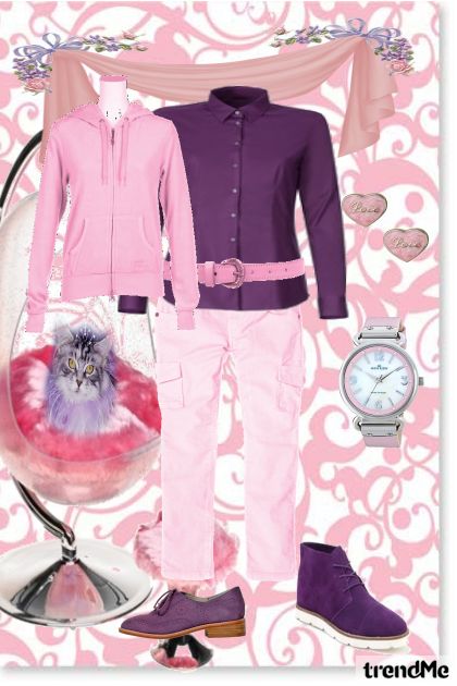 Pinkand Purple- Combinazione di moda