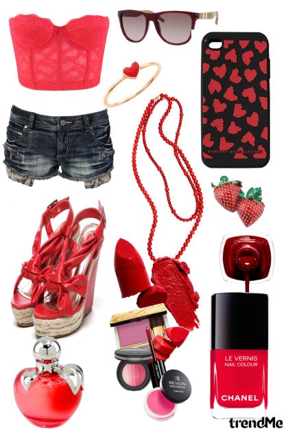 CHERRY RED :3- combinação de moda