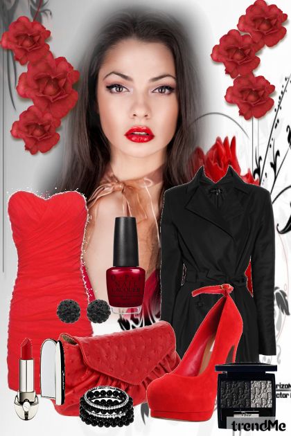 red dress- Combinaciónde moda