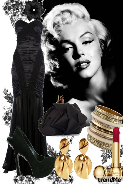 black elegant dress- Fashion set