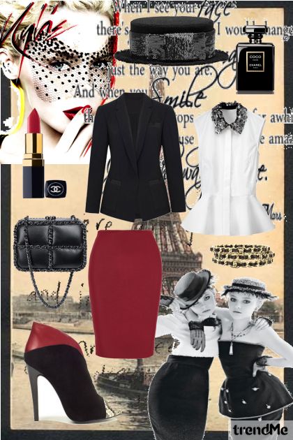 classic red lady- Fashion set