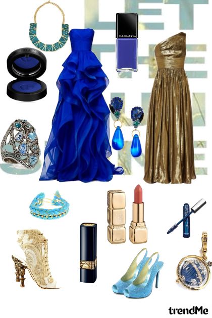 Gold or blue- combinação de moda