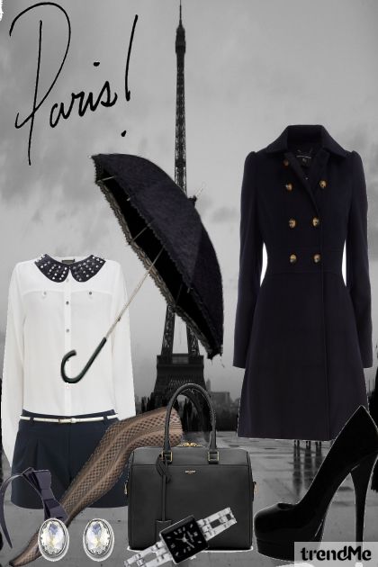 Rainy day in Paris- Modekombination