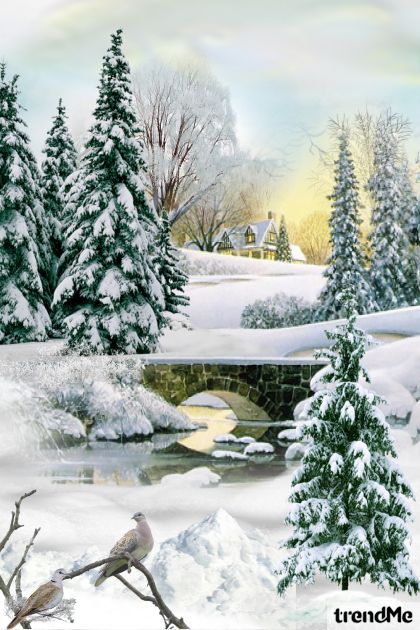 Snowy Landscape- Combinazione di moda