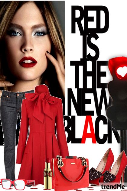 red is the new black- Modekombination