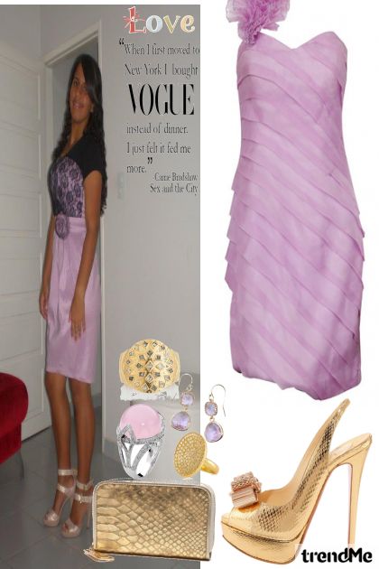  vestido lilas preguiado- Fashion set