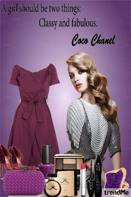 Purple Girl,Style,Classic and more Faboulous♥- Fashion set