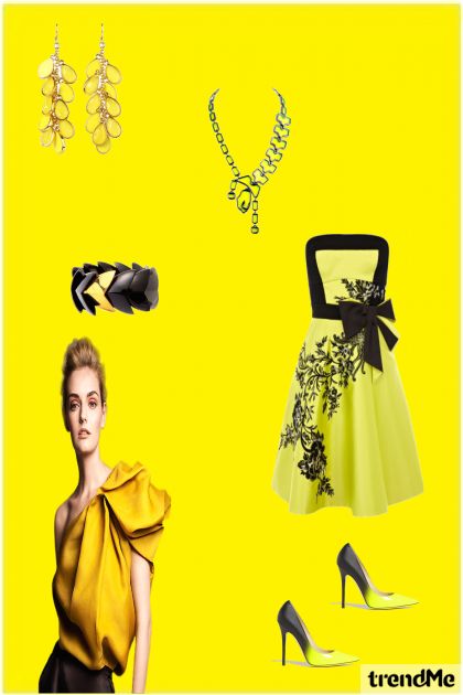 luda žuta kombinacija- combinação de moda