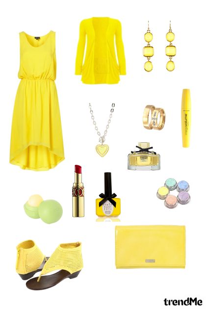 žuta konbinacija- Combinaciónde moda