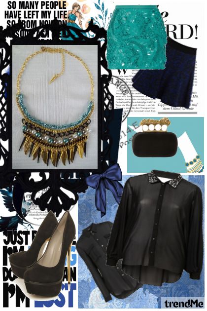 Set Collar Blue sea- Combinazione di moda