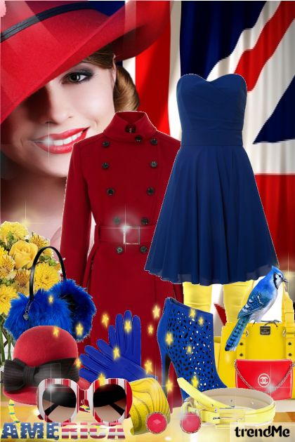 ReD WhitE and BluE- Fashion set