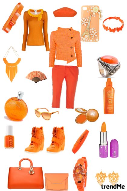 Orange apocalipse- combinação de moda